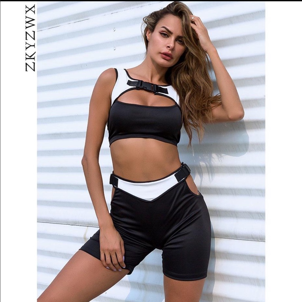 Buckle Biker Short & Top Set